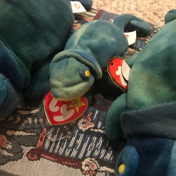 Ty Beanie Babies 1993-97 Rainbow Chameleon Bundle - Picture 4 of 7